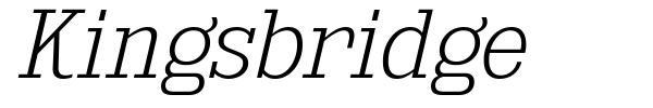Kingsbridge font preview